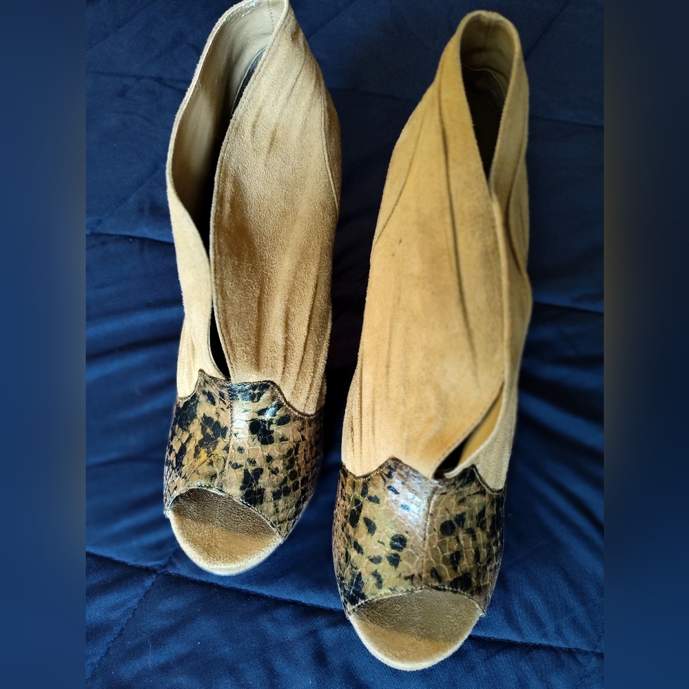 Women's Snake Skin and Suede Stilettos